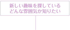 新しい趣味を探しているどんな雰囲気か知りたい